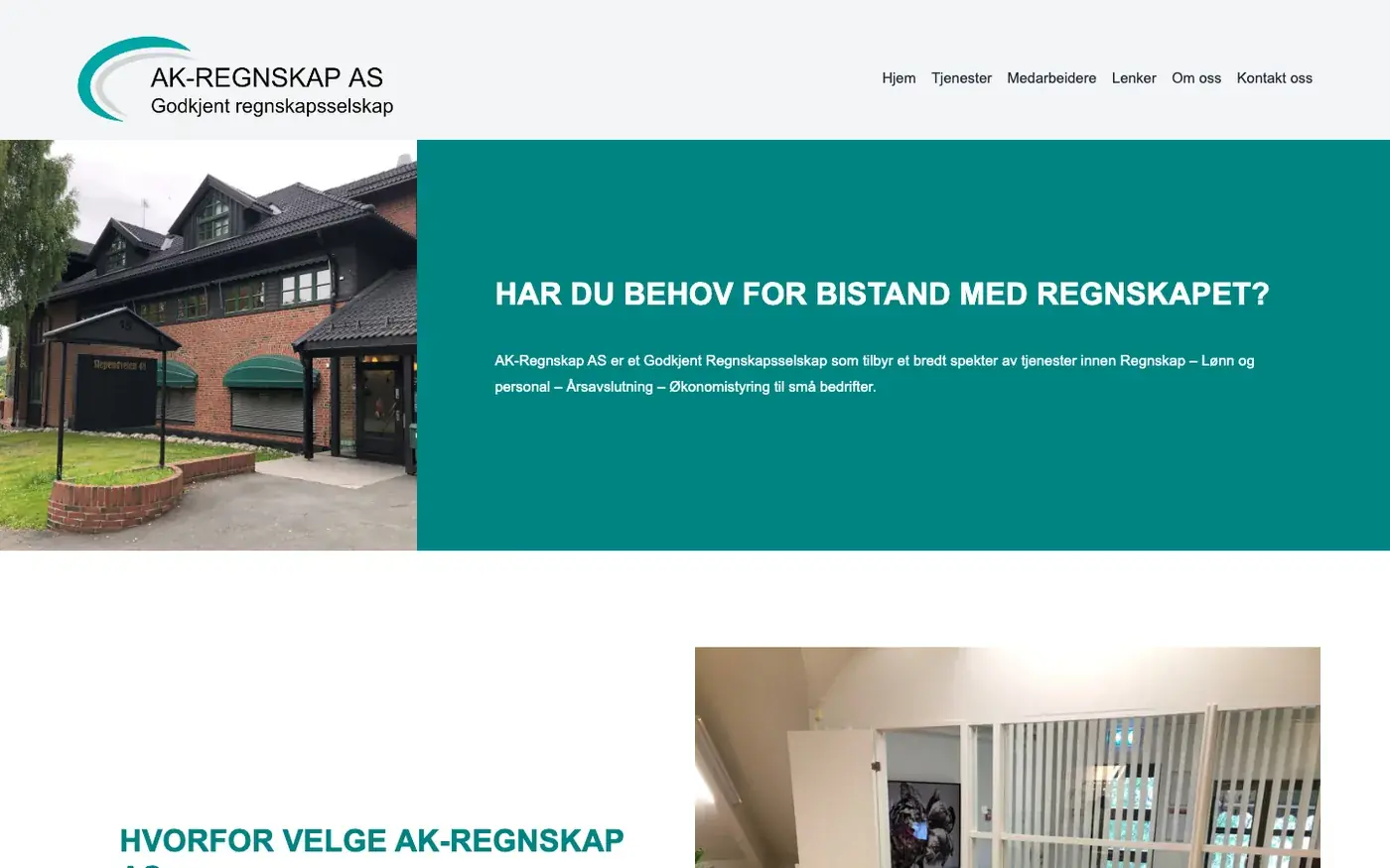 Nettsiden slik den er i dag